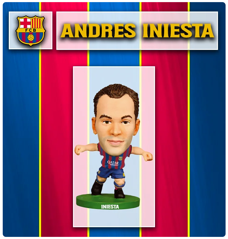 Soccerstarz - Barcelona - Andres Iniesta - Home Kit (2015 version)