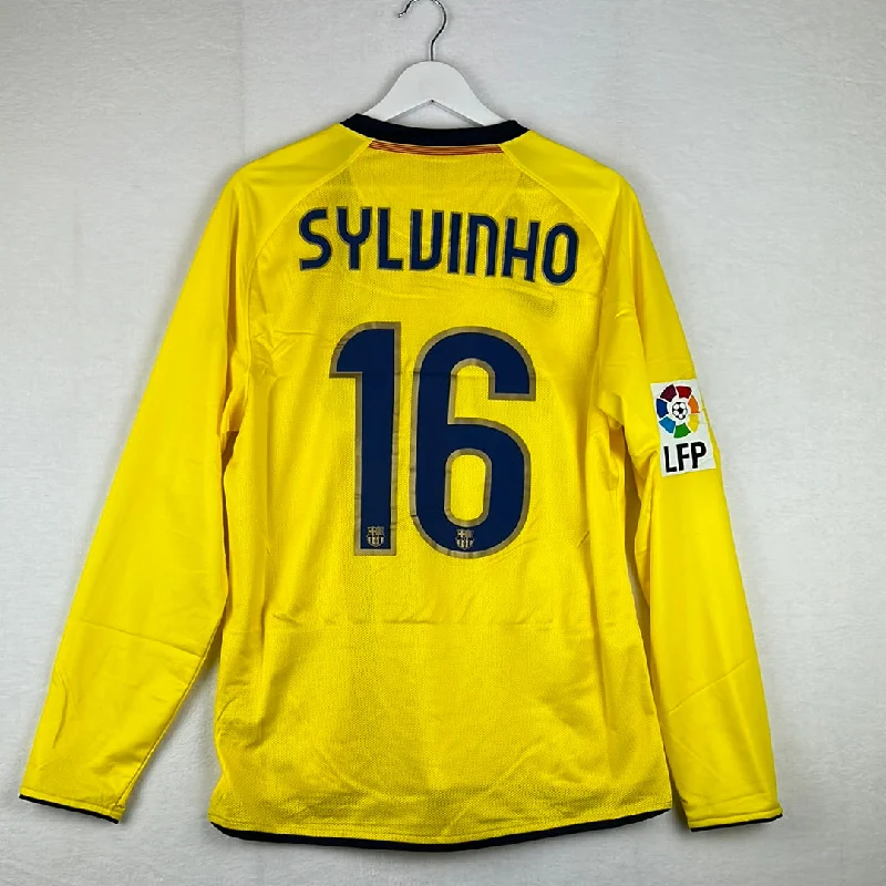 Barcelona 2008/2009 Player Issue Away Shirt - Sylvinho 16 - Long Sleeve