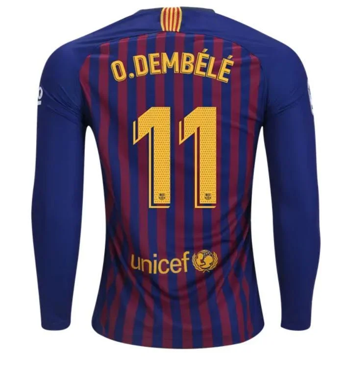 Barcelona Dembele Long Sleeve Home Jersey 2018/19