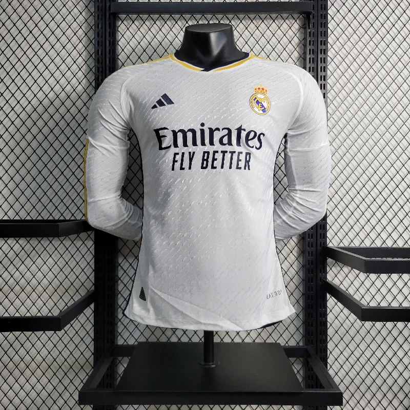 Camisa Adidas Real Madrid I 2023/24 - Manga Longa VERSÃO JOGADOR