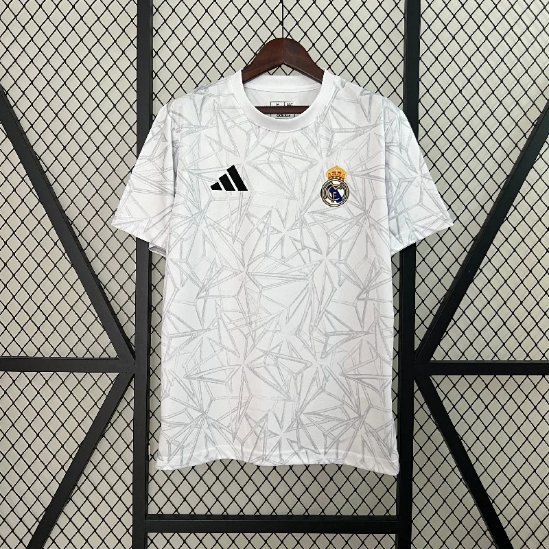 CAMISA PRÉ JOGO DO REAL MADRID 24/25 BRANCO