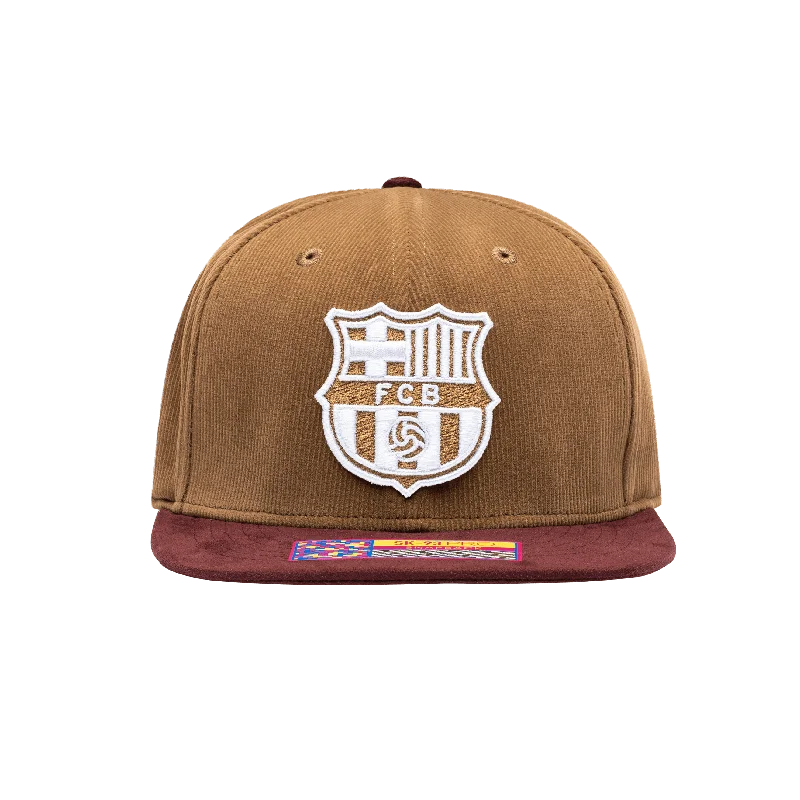 FC Barcelona Cognac Snapback Hat