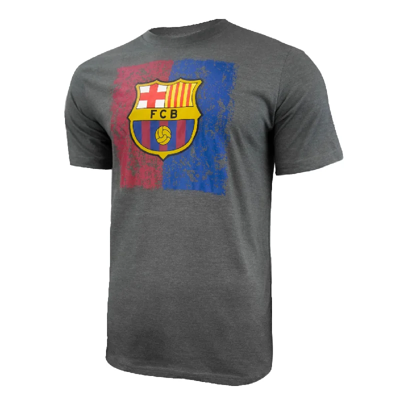 FC Barcelona Adult Color Distressed Logo T-Shirt