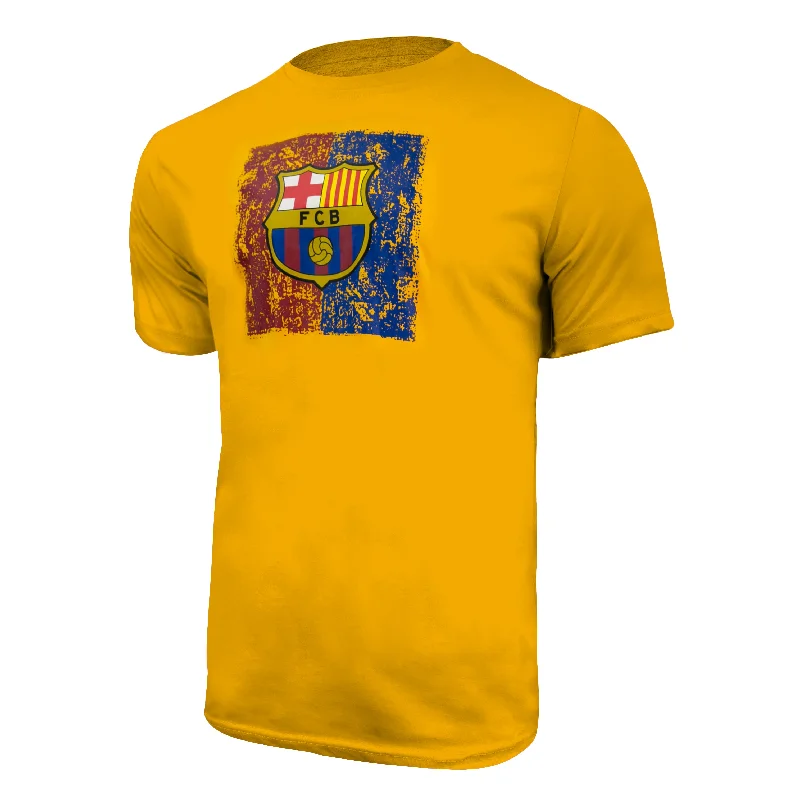 FC Barcelona Adult Color Distressed Logo T-Shirt