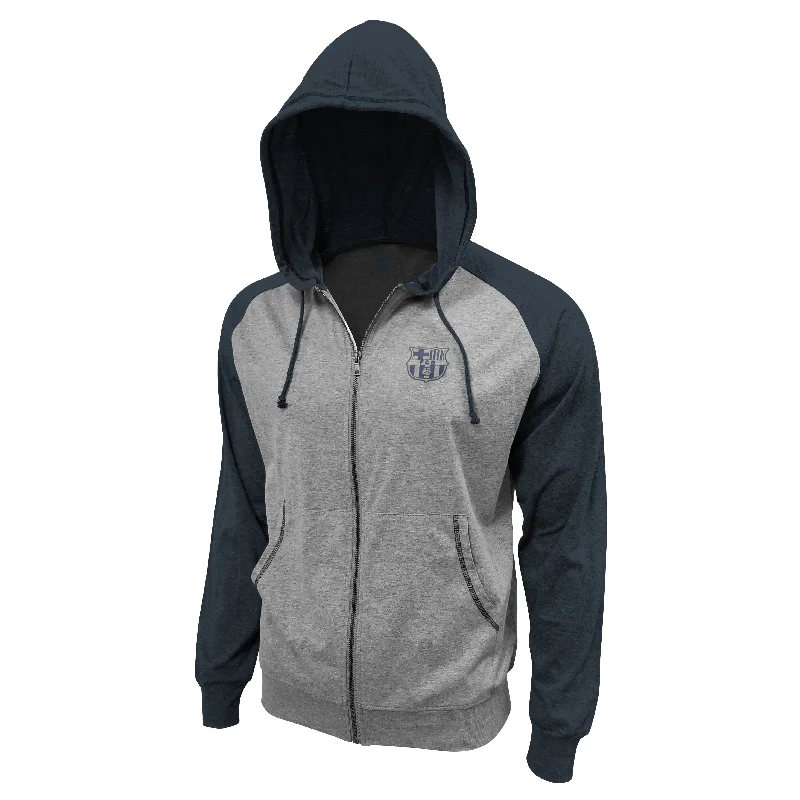 FC Barcelona Adult Lightweight Full-Zip Hoodie