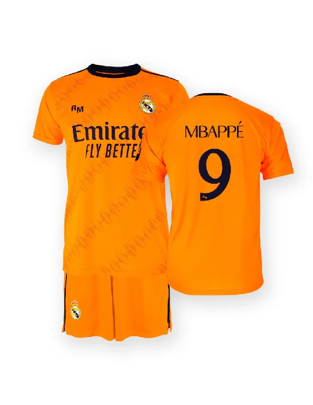 Kit Real Madrid Junior Extérieur Mbappé 2024/25 Replica