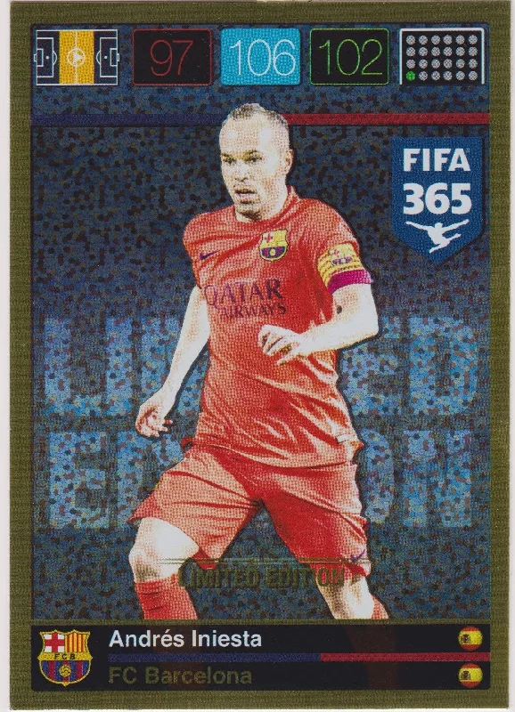 LE-2016. ANDRES INIESTA - BARCELONA - LIMITED EDITION - STORFORMAT KORT