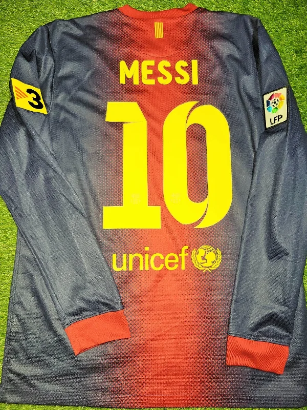 Messi Barcelona 2012 2013 Home Long Sleeve Jersey Shirt M SKU# 478324-410