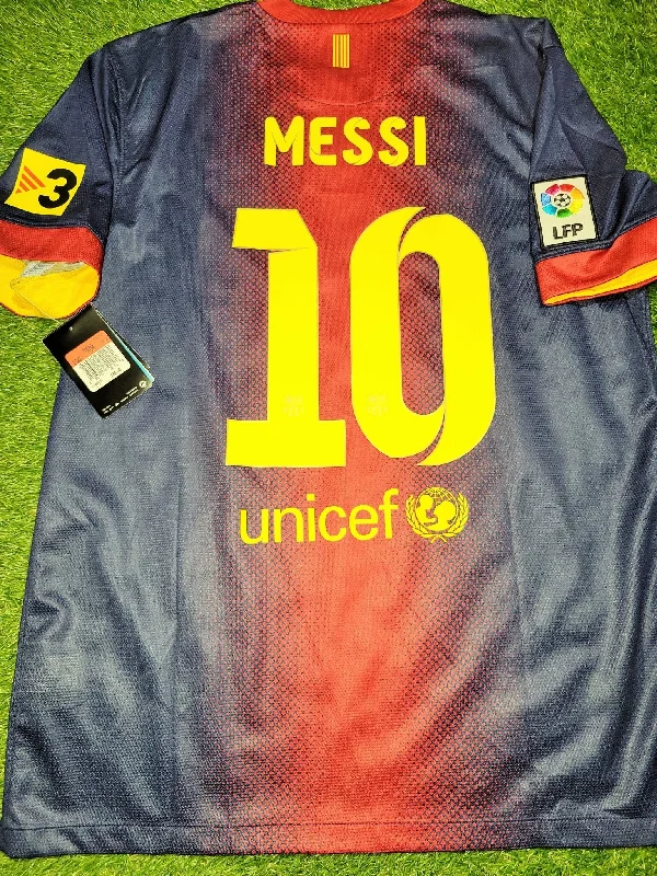 Messi Barcelona 2012 2013 Home Soccer Jersey Shirt BNWT L SKU# 478323-410