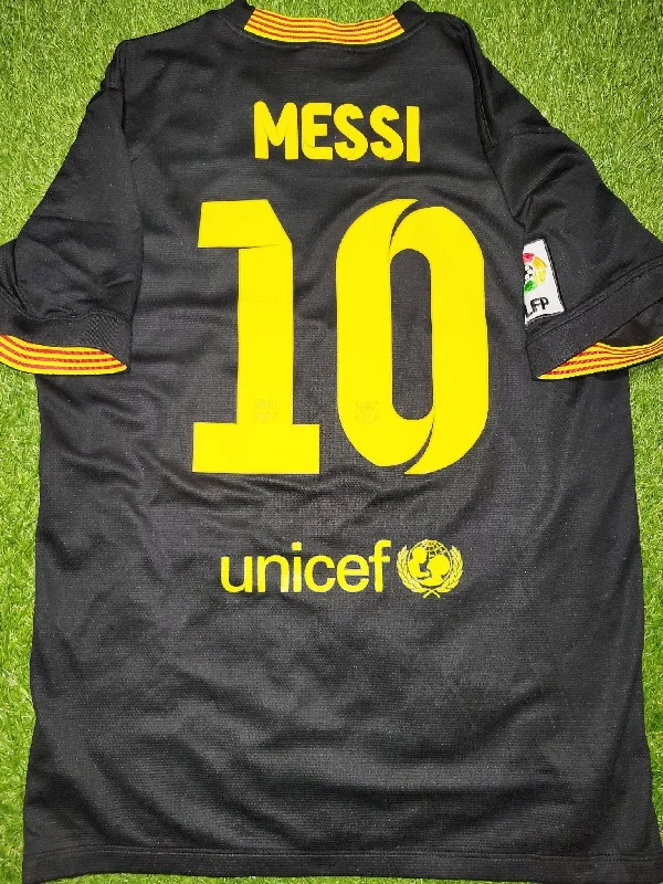 Messi Barcelona 2013 2014 Black Third Soccer Jersey Shirt M SKU# 532824-013