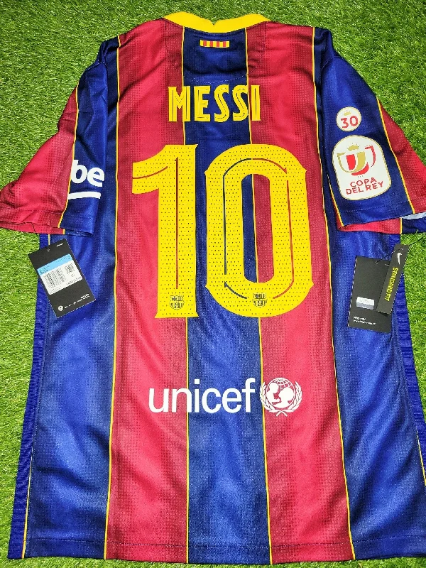 Messi Barcelona 2020 2021 COPA DEL REY LAST SEASON Home Soccer Jersey Shirt BNWT M SKU#  CD4232-456