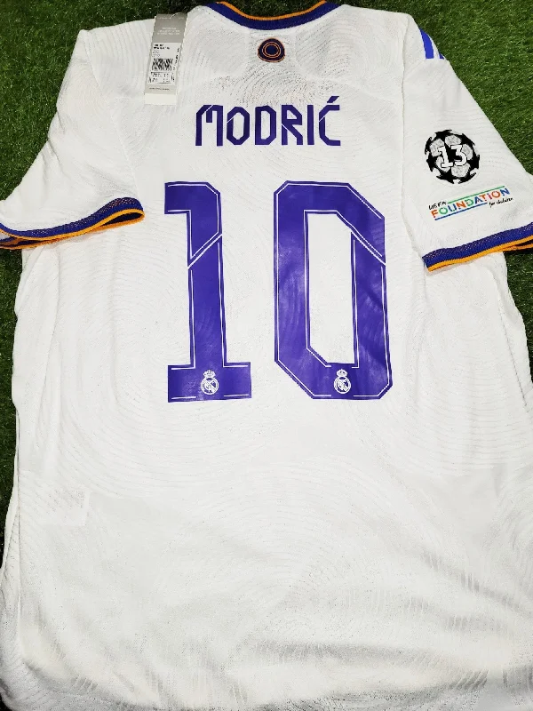 Modric Real Madrid 2021 2022 UEFA FINAL PLAYER ISSUE Soccer Jersey Shirt BNWT XL SKU# GQ1360