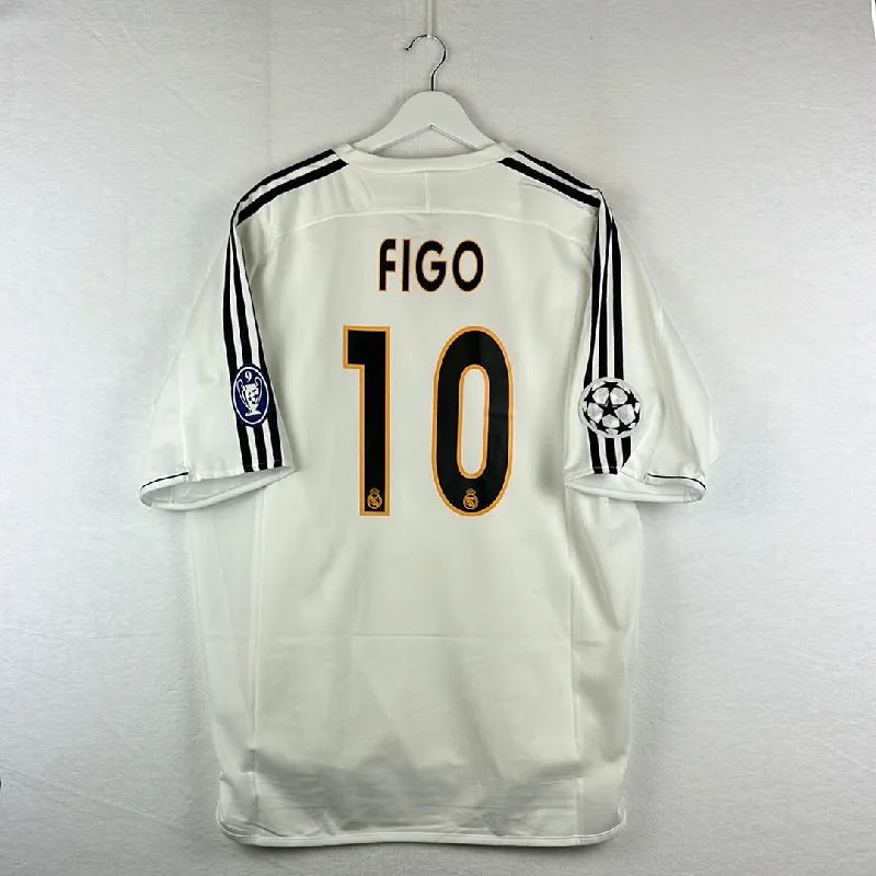 Real Madrid 2003/2004 Player Issue Home Shirt - Figo 10 - Champions League