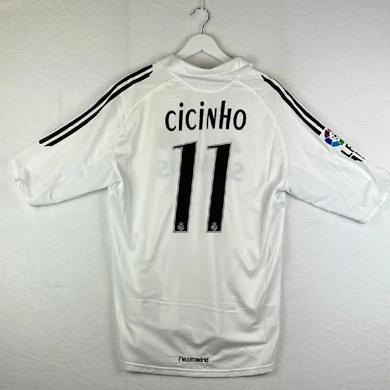 Real Madrid 2004/2005 Player Issue Home Shirt - Cicinho 11 - Di Stefano Stadium