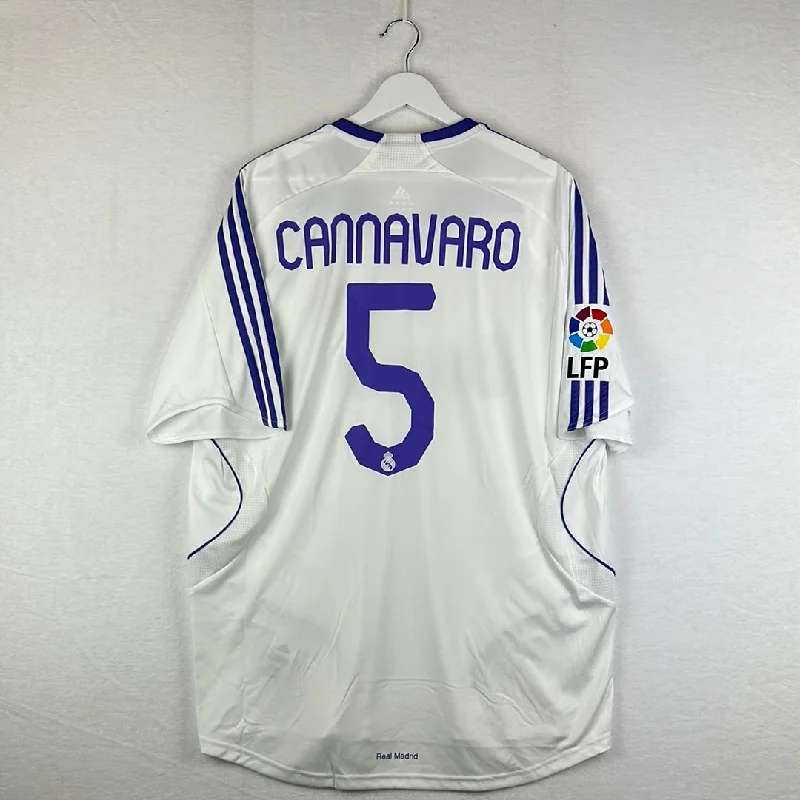 Real Madrid 2007/2008 Player Issue Home Shirt - Cannavaro 5