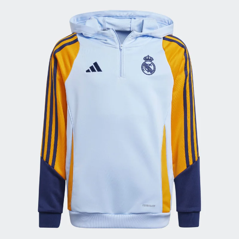 Sweat à Capuche Real Madrid Training Tiro 24 Junior 2024/25 Bleu Ciel