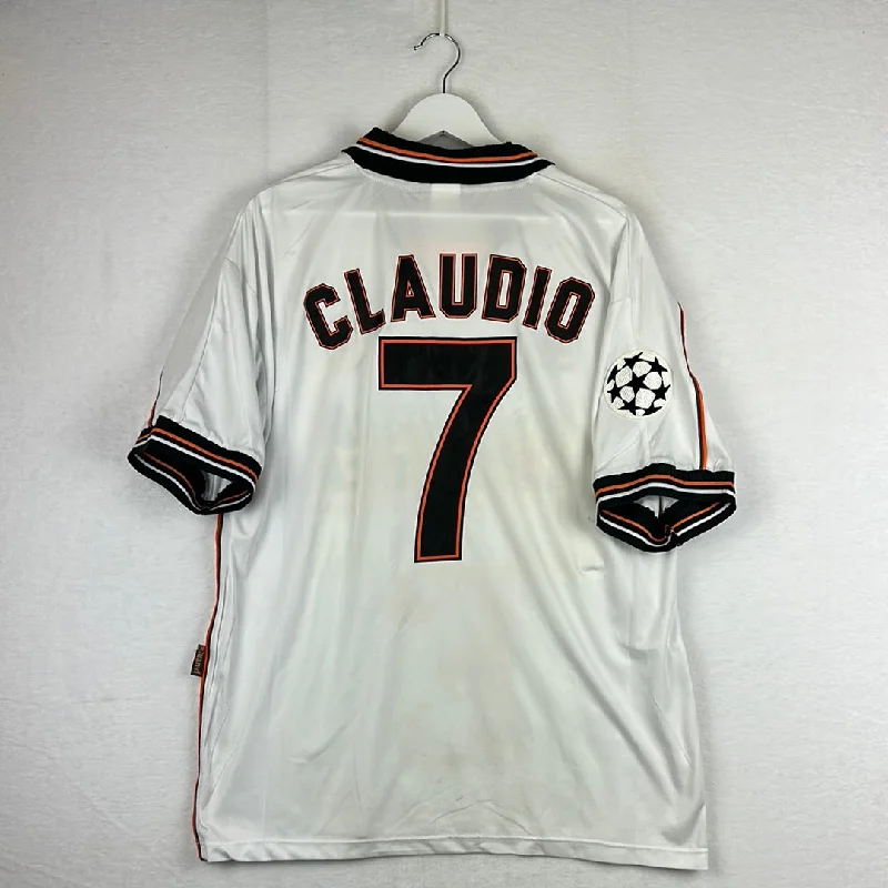 Valencia 1999/2000 Match Worn Shirt - Claudio 7 v Barcelona