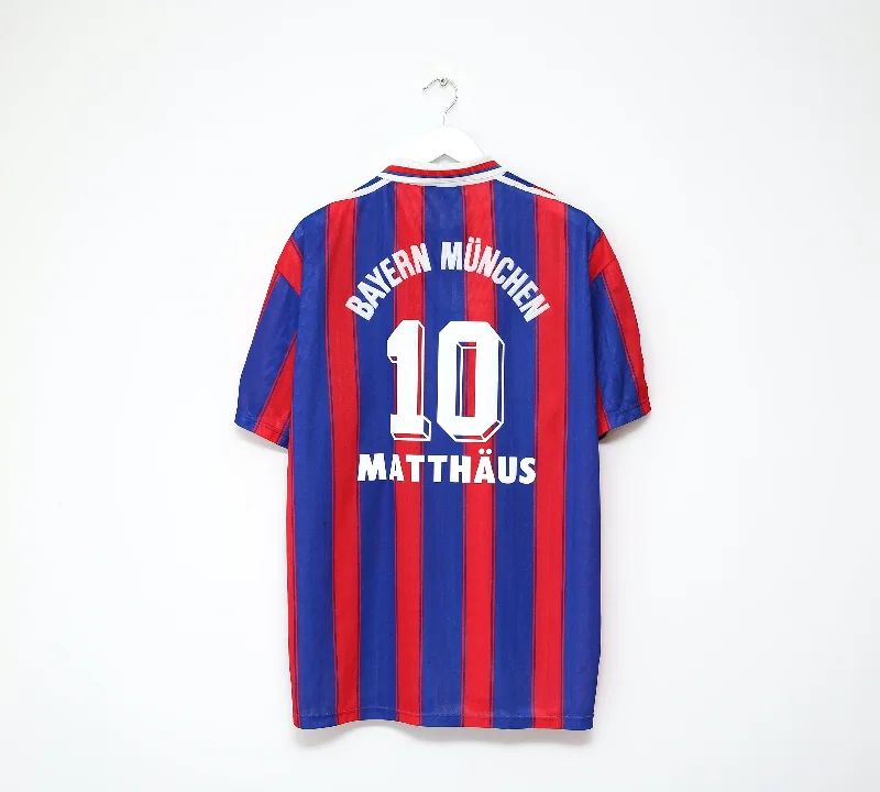 1995/97 MATTHÄUS #10 Bayern Munich Vintage adidas Football Shirt (XL)