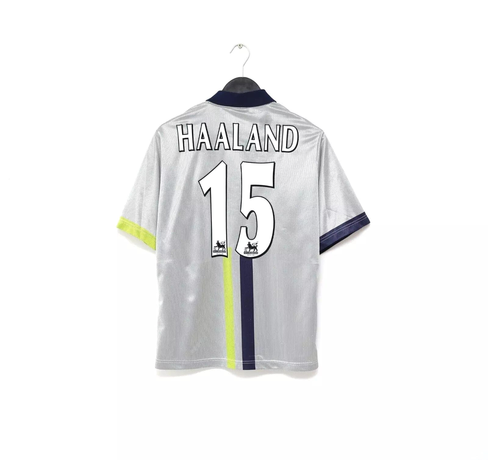 2000/02 HAALAND #15 Manchester City Vintage le coq sportif Away Football Shirt (S)