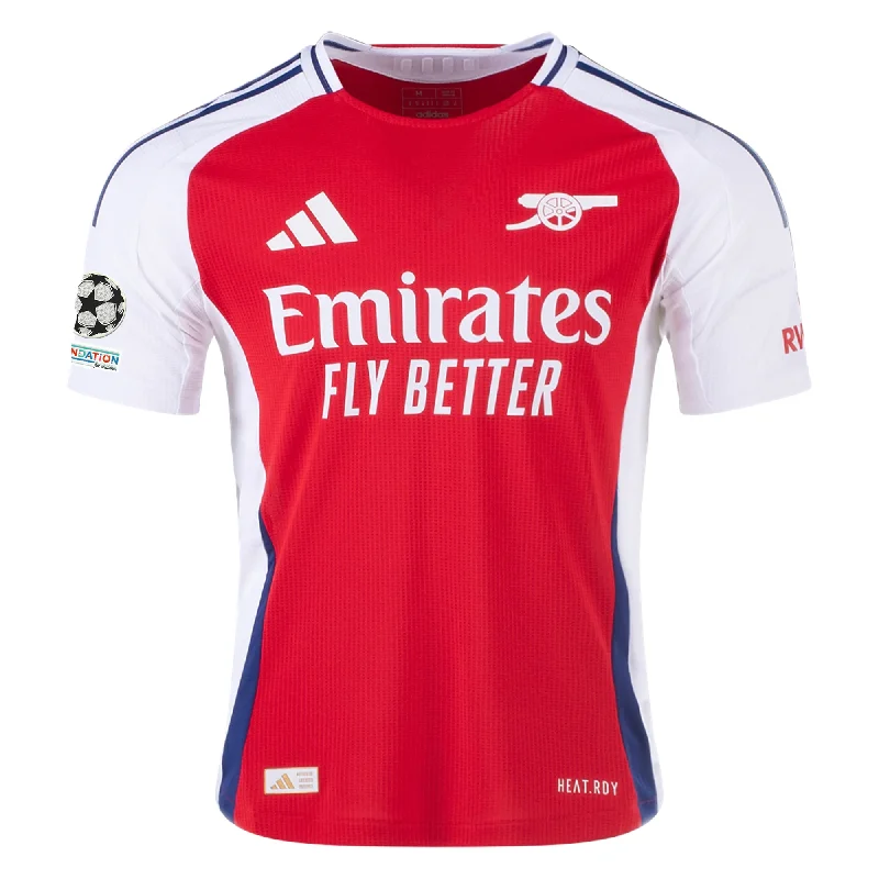 adidas Arsenal Authentic Home Jersey w/ Champions League Patches 24/25 (Better Scarlet/White)