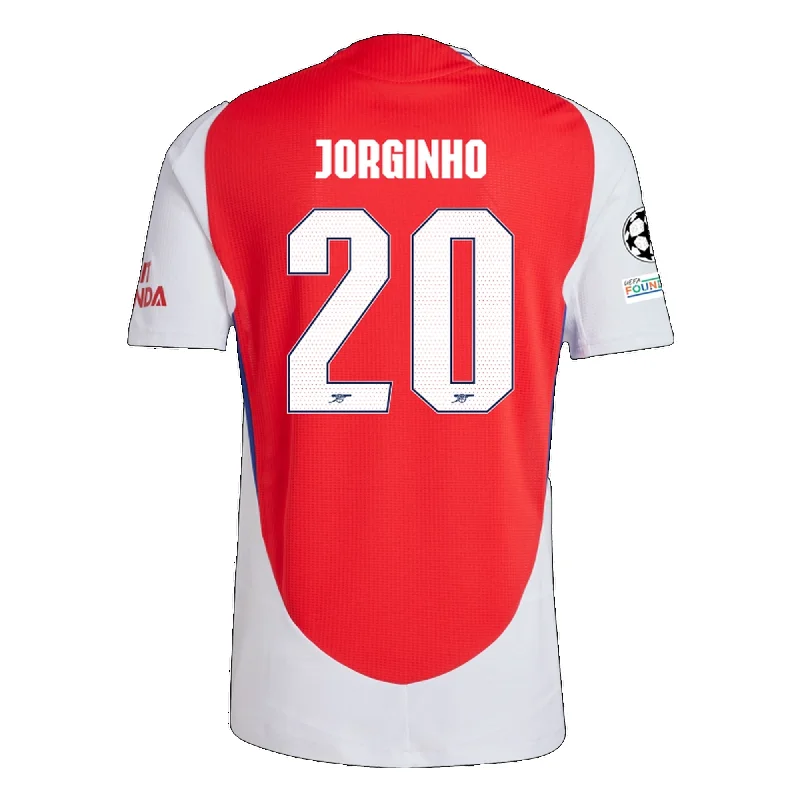 adidas Arsenal Authentic Jorginho Home Jersey w/ Champions League Patches 24/25 (Better Scarlet/White)