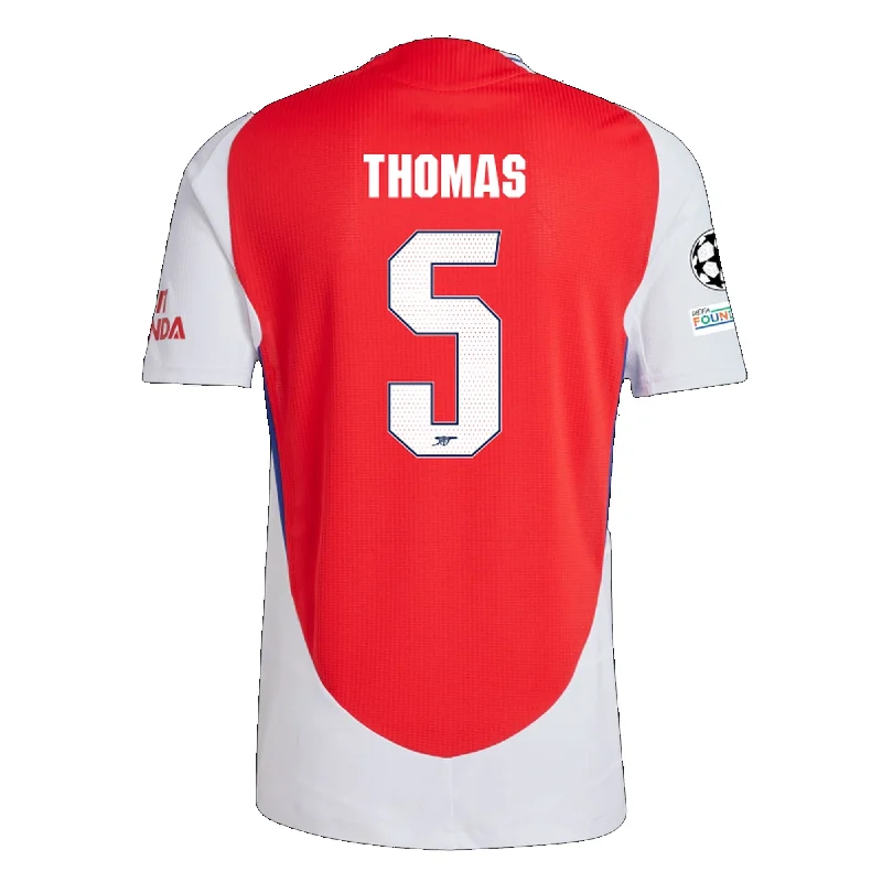 adidas Arsenal Authentic Thomas Partey Home Jersey w/ Champions League Patches 24/25 (Better Scarlet/White)