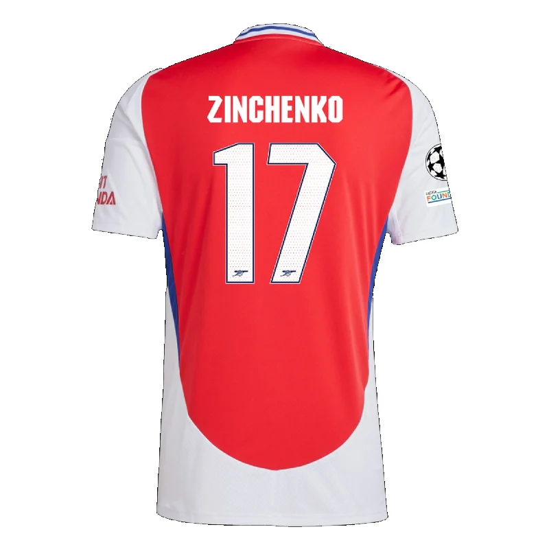 adidas Arsenal Oleksandr Zinchenko Home Jersey w/ Champions League Patches 24/25 (Better Scarlet/White)