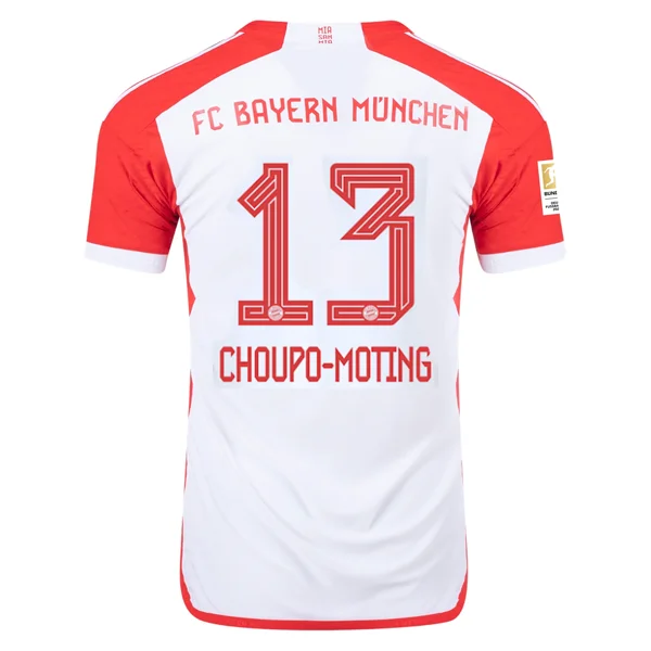 adidas Bayern Munich Authentic Eric Maxim Choupo-Moting Home Jersey w/ Bundesliga Champions Patch 23/24 (White/Red)