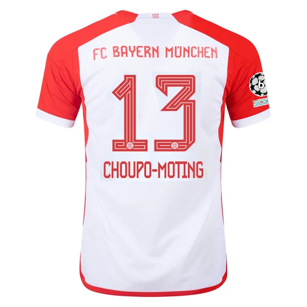 adidas Bayern Munich Eric Maxim Choupo-Moting Home Jersey 23/24 w/ Champions League Patches (White/Red)