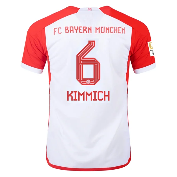 adidas Bayern Munich Joshua Kimmich Home Jersey 23/24 w/ Bundesliga Champion Patch (White/Red)