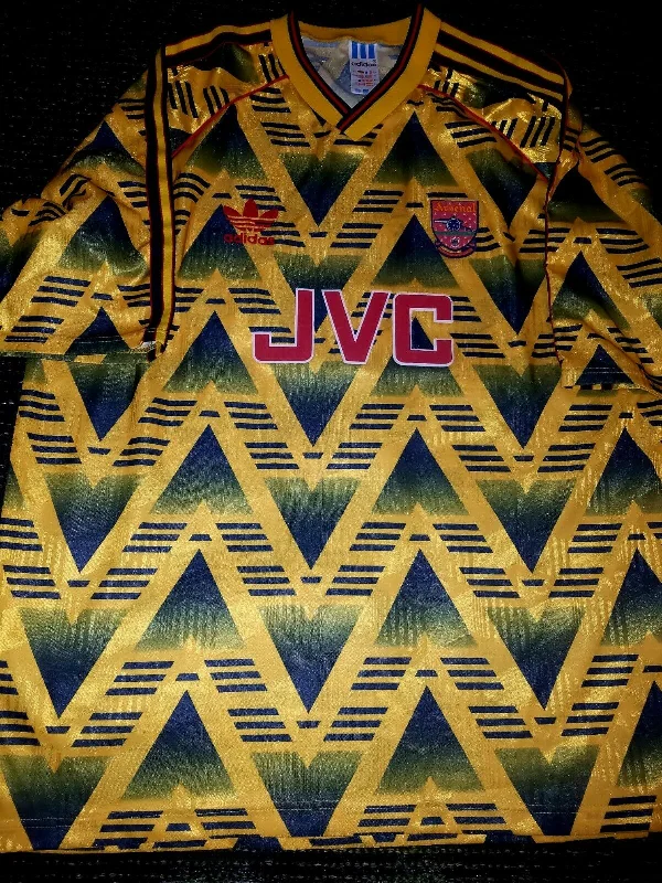 Arsenal Adidas JVC 1991 1992 1993 BRUISED BANANA Jersey Shirt XL