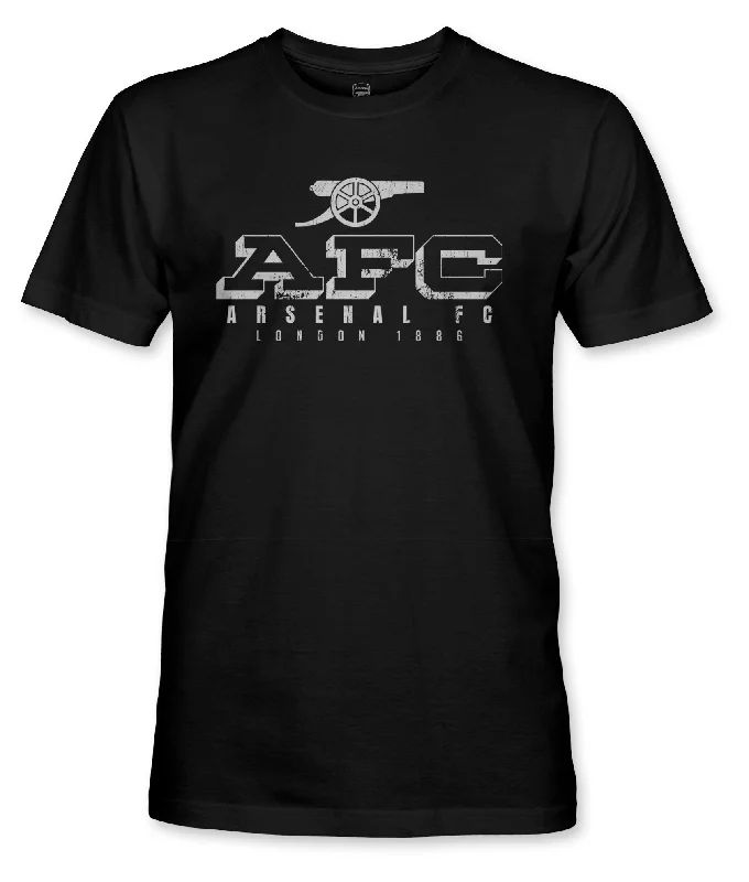 Arsenal FC Abreviation Cotton T-Shirt - Black