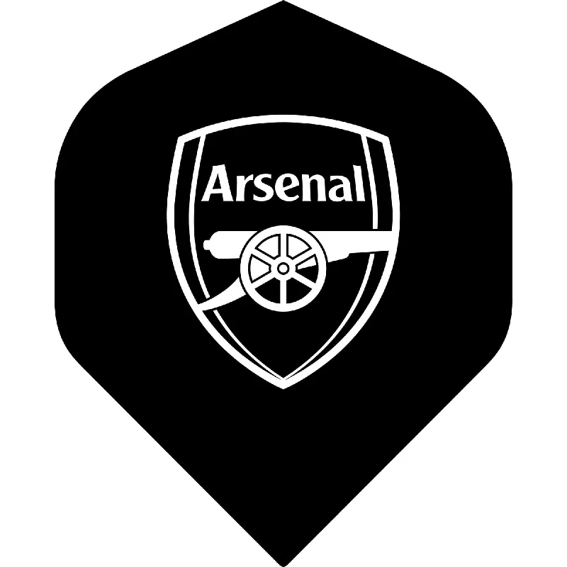 Arsenal FC Dart Flights - Official Licensed - No2 - Std - The Gunners - F2 - Black - 2 Sided Mono