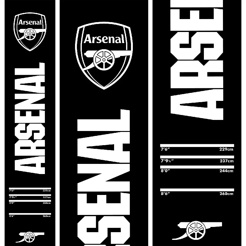 Arsenal FC Dart Mat - Official Licensed - Carpet Darts Mat - 290cm x 60cm - Black - Gunners