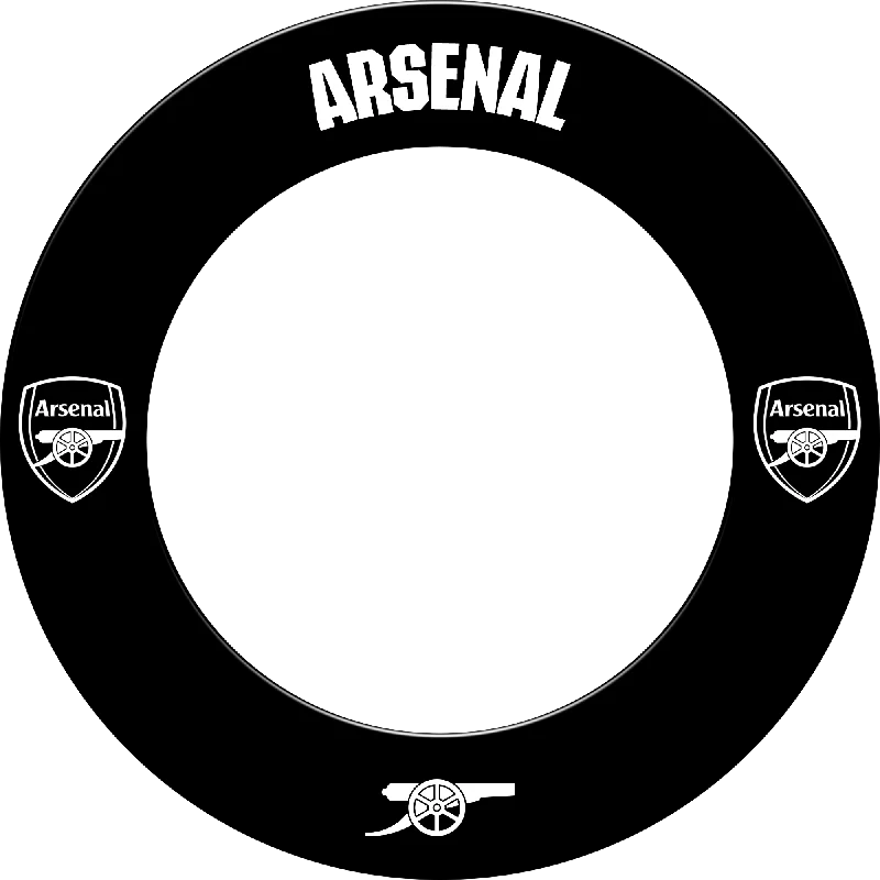 Arsenal FC Dartboard Surround - Official Licensed - The Gunners - S2 - Black - Mono Logo