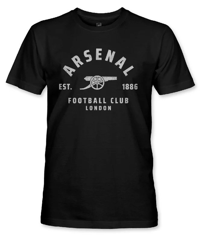 Arsenal FC Founded Locale Cotton T-Shirt - Black