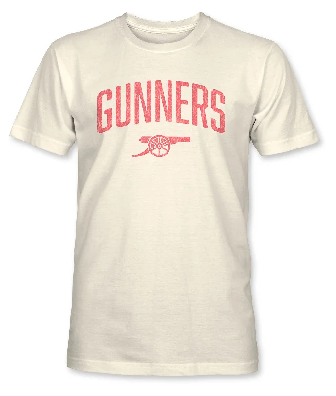 Arsenal FC Gunner Wordmark Cotton T-Shirt - Natural