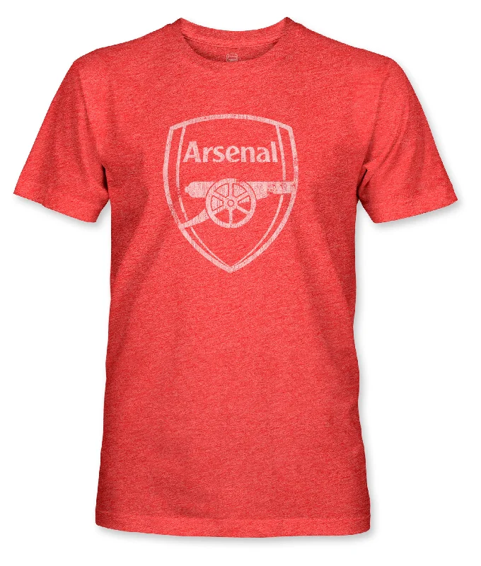 Arsenal FC Mono Badge Vintage Triblend T-Shirt - Red