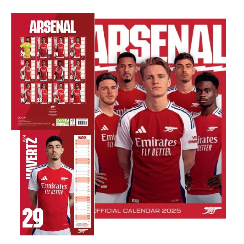 Arsenal Official 2025 A3 Calendar