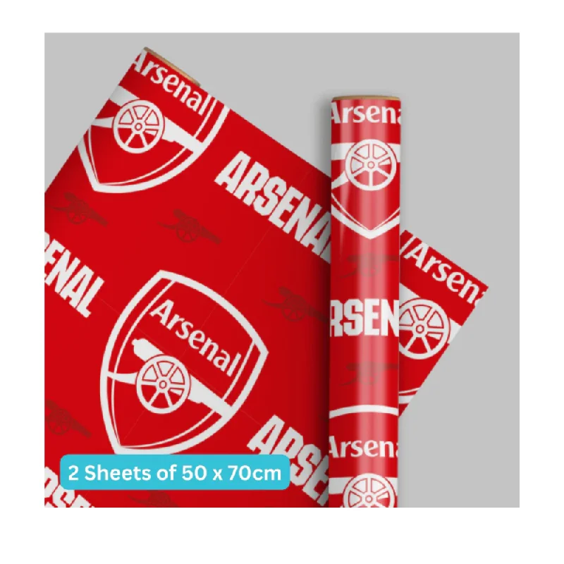 Arsenal Official Crest (2 Sheets 2 Tags) Gift Wrap