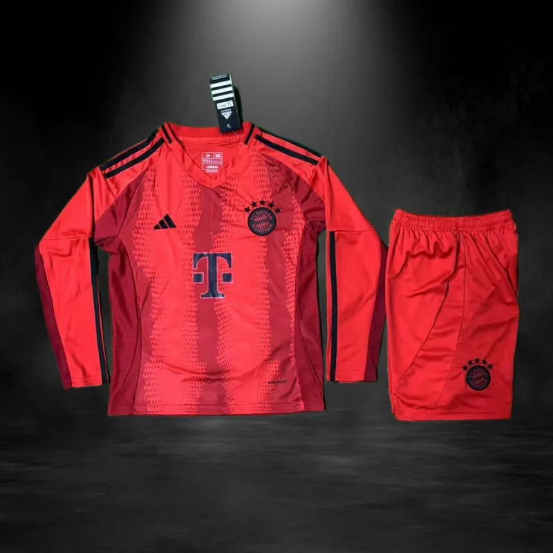 Bayern Munich Home Kit Long Sleeve 24/25 For Kids