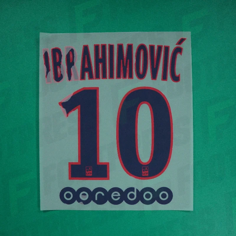 Flocage Officiel - Paris Saint-Germain ENFANT, Ibrahimovic, 2015/2016, Away JUNIOR, Bleu/Rouge