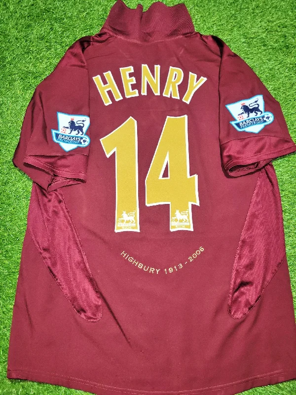 Henry Arsenal 2005 2006 HIGHBURY LAST GAME Home Soccer Jersey Shirt M