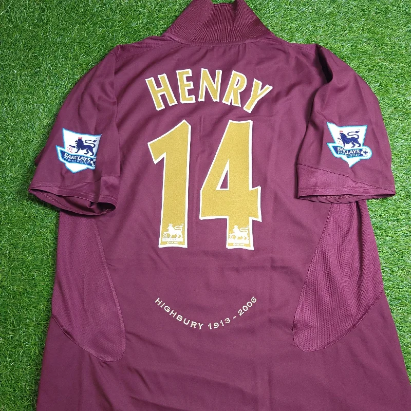 Henry Arsenal 2005 2006 HIGHBURY LAST GAME Home Soccer Jersey Shirt XL SKU# 195578