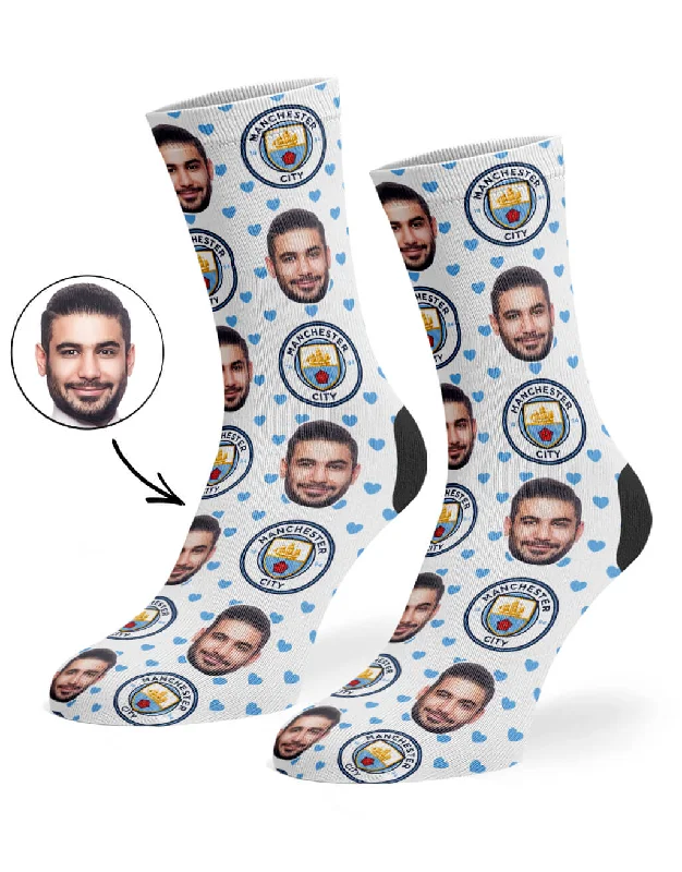 Man City Hearts Socks