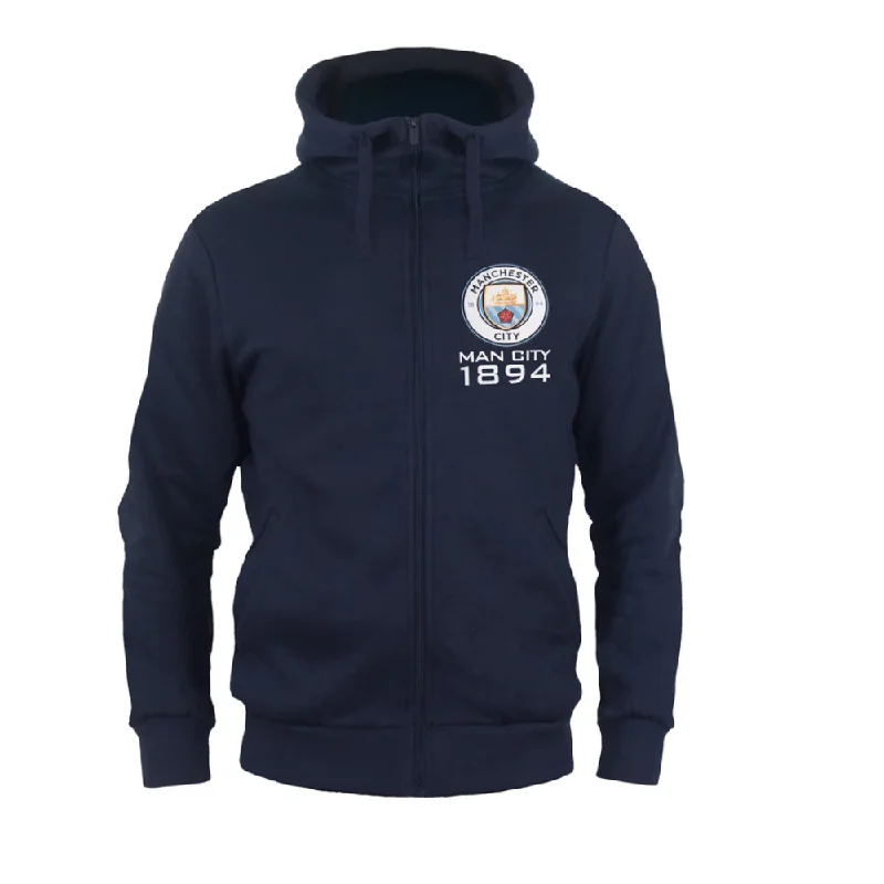 Manchester City 1894 Adults Zip Hoodie Navy