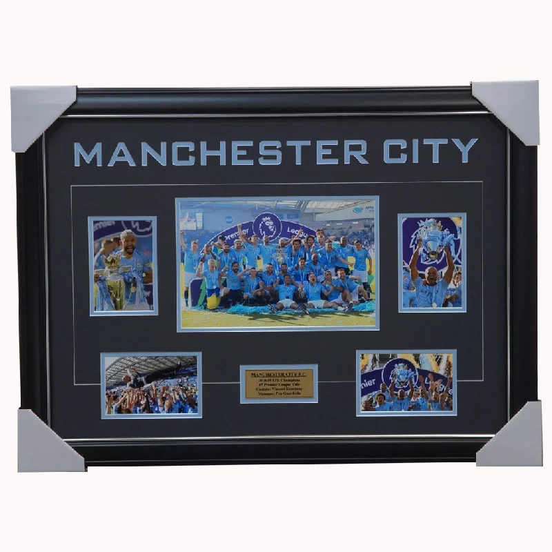 Manchester City 2019 Epl Champions Photo Collage Framed - 3680