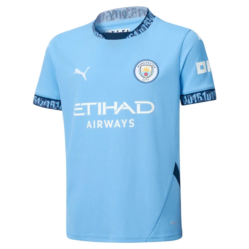 Manchester City FC 2024/25 Kids Home Jersey Football Soccer by Puma