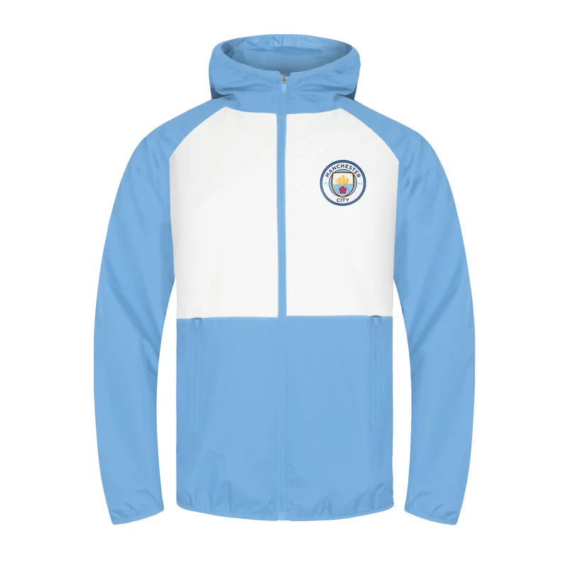 Manchester City FC Boys Shower Jacket Sky