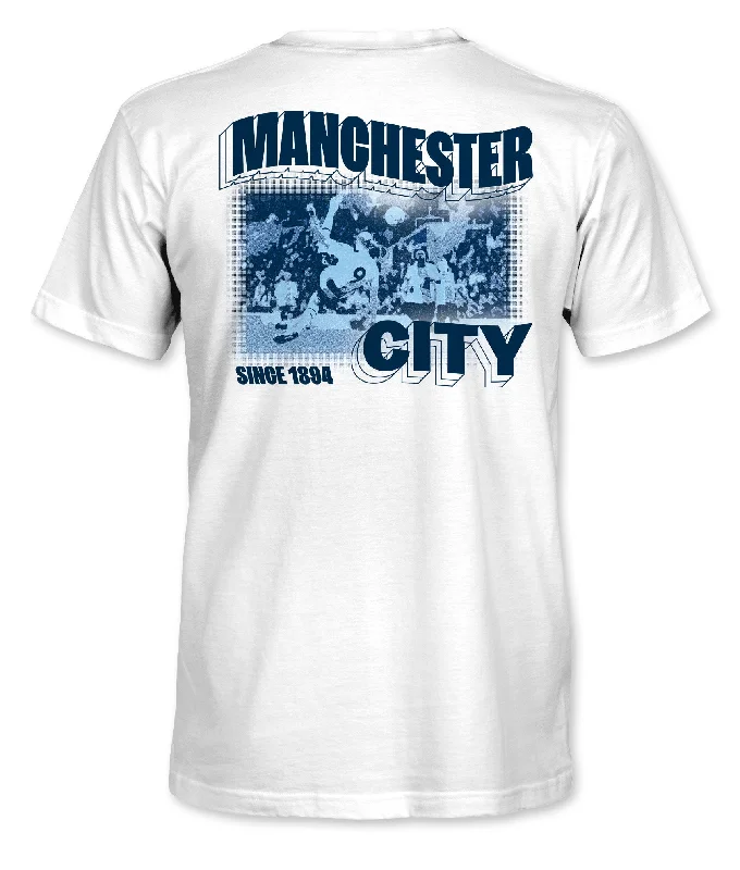 Manchester City FC Duo Tone Player Cotton T-Shirt - White